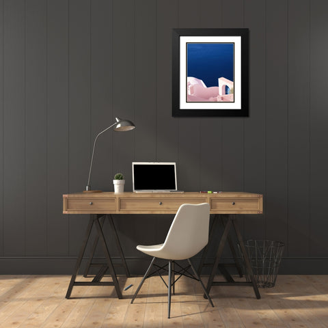Santorini II Spring Crop Black Modern Wood Framed Art Print with Double Matting by Miller, Sara Zieve
