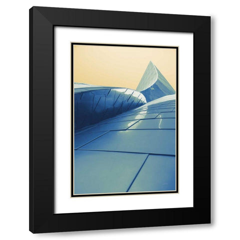 Skyscraper VII Spring Black Modern Wood Framed Art Print with Double Matting by Aledanda