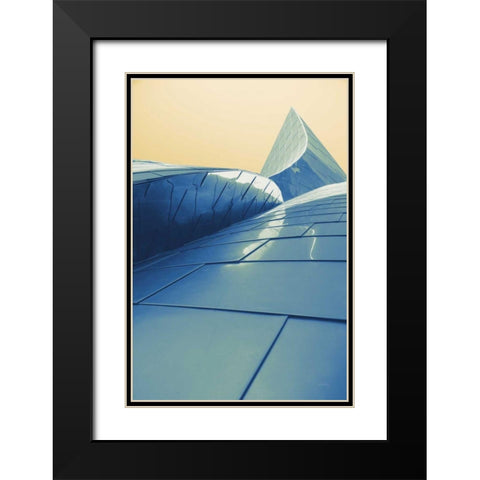Skyscraper VII Spring Black Modern Wood Framed Art Print with Double Matting by Aledanda