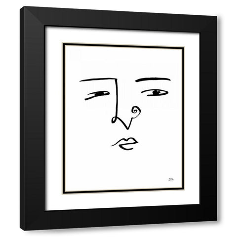 Making Faces VII Black Modern Wood Framed Art Print with Double Matting by Averinos, Melissa