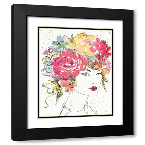 Floral Figures I Black Modern Wood Framed Art Print with Double Matting by Tavoletti, Anne