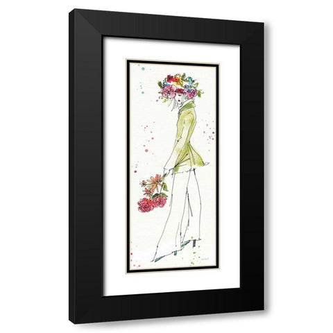 Floral Figures VII Black Modern Wood Framed Art Print with Double Matting by Tavoletti, Anne