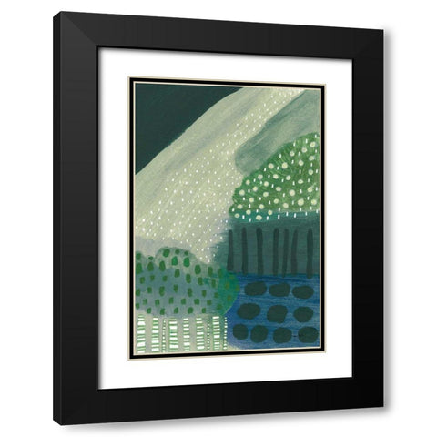 Salt Shrub III Green Black Modern Wood Framed Art Print with Double Matting by Mack, Lynn