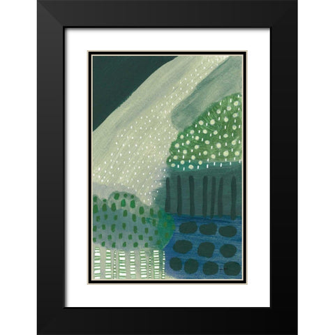 Salt Shrub III Green Black Modern Wood Framed Art Print with Double Matting by Mack, Lynn
