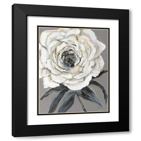 Rose Neutral Black Modern Wood Framed Art Print with Double Matting by Vertentes, Jeanette