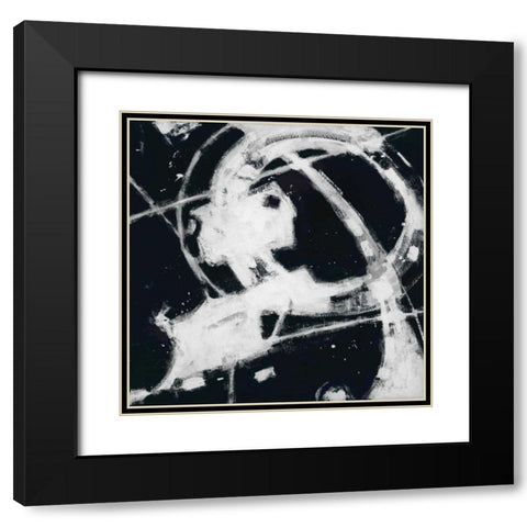 Expression Abstract III BW Black Modern Wood Framed Art Print with Double Matting by Novak, Shirley