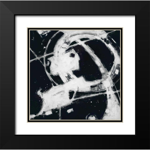 Expression Abstract III BW Black Modern Wood Framed Art Print with Double Matting by Novak, Shirley