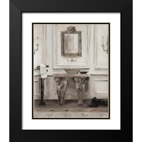 Classical Bath I Gray Black Modern Wood Framed Art Print with Double Matting by Hageman, Marilyn