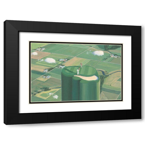 Tee it Up Black Modern Wood Framed Art Print with Double Matting by Wiens, James