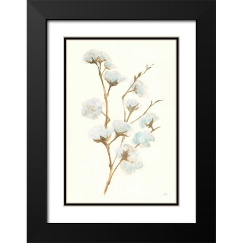 Summer Cotton I Black Modern Wood Framed Art Print with Double Matting by Paschke, Chris