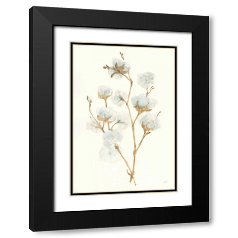 Summer Cotton II Black Modern Wood Framed Art Print with Double Matting by Paschke, Chris