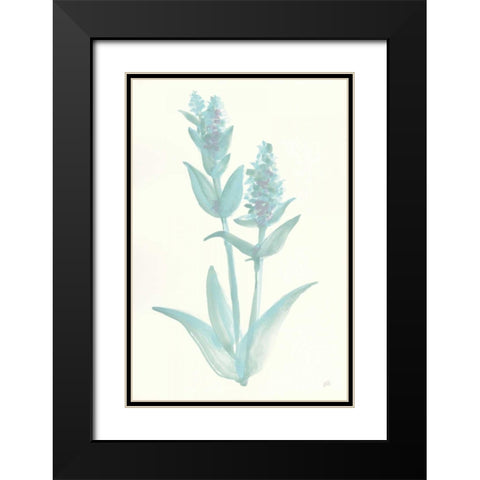 Lambs Ear Sage I Black Modern Wood Framed Art Print with Double Matting by Paschke, Chris
