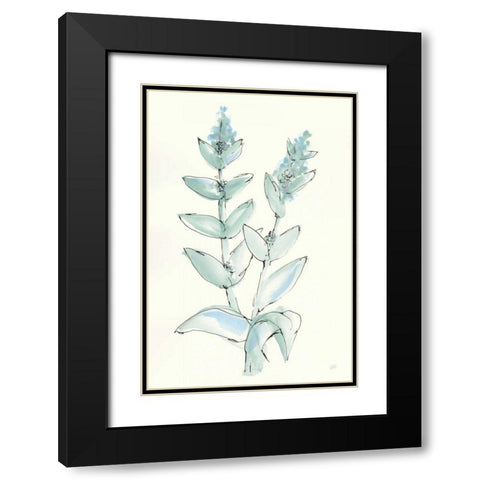Lambs Ear Sage III Black Modern Wood Framed Art Print with Double Matting by Paschke, Chris