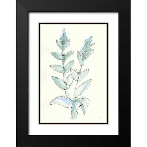 Lambs Ear Sage III Black Modern Wood Framed Art Print with Double Matting by Paschke, Chris
