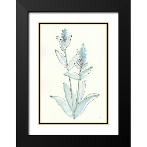 Lambs Ear Sage IV Black Modern Wood Framed Art Print with Double Matting by Paschke, Chris