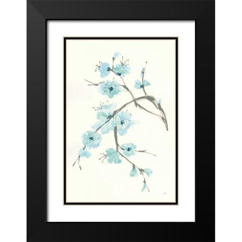 Tinted Branch II Black Modern Wood Framed Art Print with Double Matting by Paschke, Chris