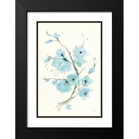 Tinted Branch IV Black Modern Wood Framed Art Print with Double Matting by Paschke, Chris