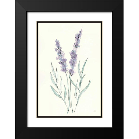 Lavender III Black Modern Wood Framed Art Print with Double Matting by Paschke, Chris