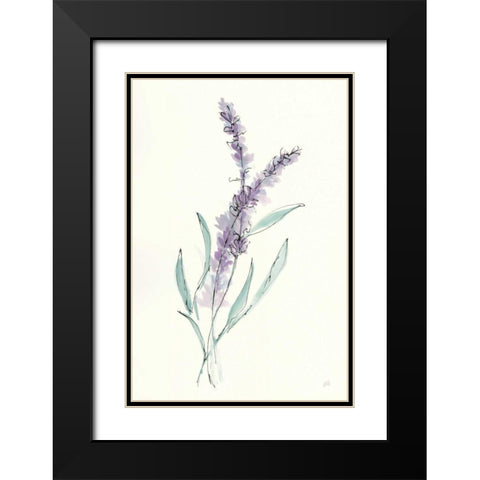 Lavender IV Black Modern Wood Framed Art Print with Double Matting by Paschke, Chris