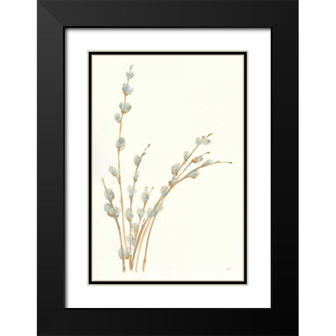 Pussy Willows III Black Modern Wood Framed Art Print with Double Matting by Paschke, Chris