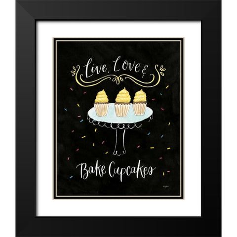 Sweet Life II Dark Black Modern Wood Framed Art Print with Double Matting by Jackson, Jenaya