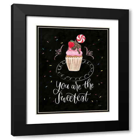 Sweet Life III Dark Black Modern Wood Framed Art Print with Double Matting by Jackson, Jenaya