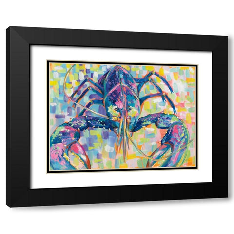 Lilly Lobster II Black Modern Wood Framed Art Print with Double Matting by Vertentes, Jeanette