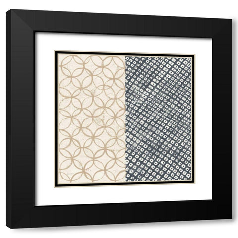 Maki Tile III Black Modern Wood Framed Art Print with Double Matting by Lovell, Kathrine