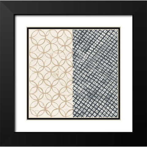 Maki Tile III Black Modern Wood Framed Art Print with Double Matting by Lovell, Kathrine