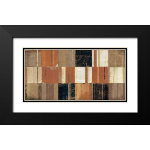 Warm Patches III Black Modern Wood Framed Art Print with Double Matting by Mullan, Michael