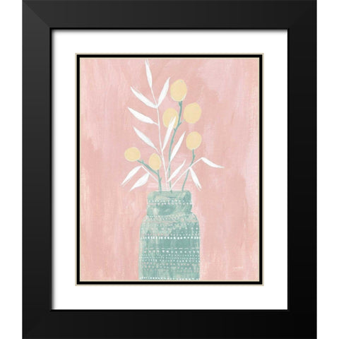 Seed and Bottle Pastel Crop Black Modern Wood Framed Art Print with Double Matting by Mack, Lynn