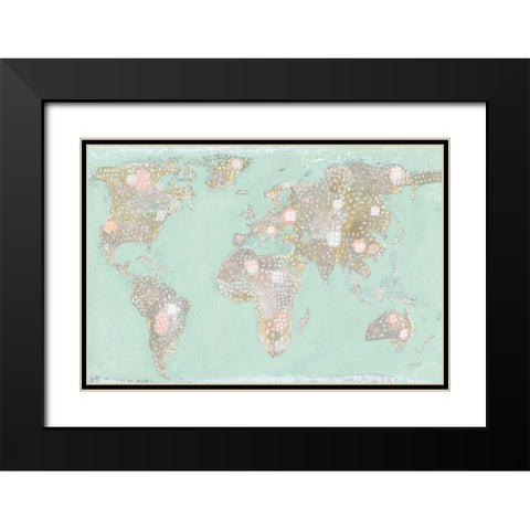 Artsy World Mint Black Modern Wood Framed Art Print with Double Matting by Mack, Lynn