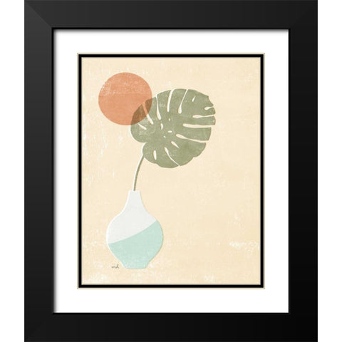 Sun Palm I Mint Black Modern Wood Framed Art Print with Double Matting by Hershey, Moira