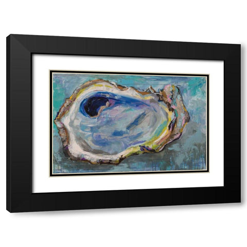 Oyster Two Black Modern Wood Framed Art Print with Double Matting by Vertentes, Jeanette