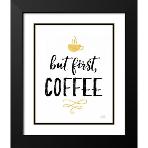 Morning Motivation I Black Modern Wood Framed Art Print with Double Matting by Marshall, Laura