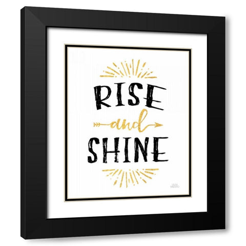 Morning Motivation II Black Modern Wood Framed Art Print with Double Matting by Marshall, Laura