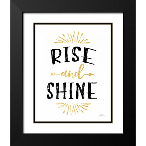 Morning Motivation II Black Modern Wood Framed Art Print with Double Matting by Marshall, Laura