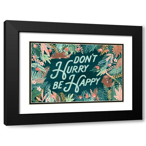 Jungle Hangout I Black Modern Wood Framed Art Print with Double Matting by Marshall, Laura