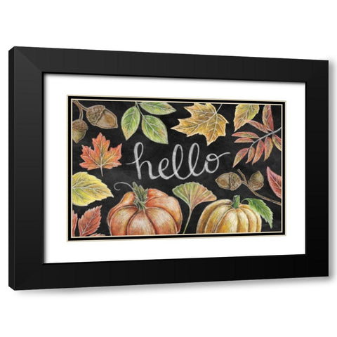 Harvest Chalk IX Black Modern Wood Framed Art Print with Double Matting by Urban, Mary