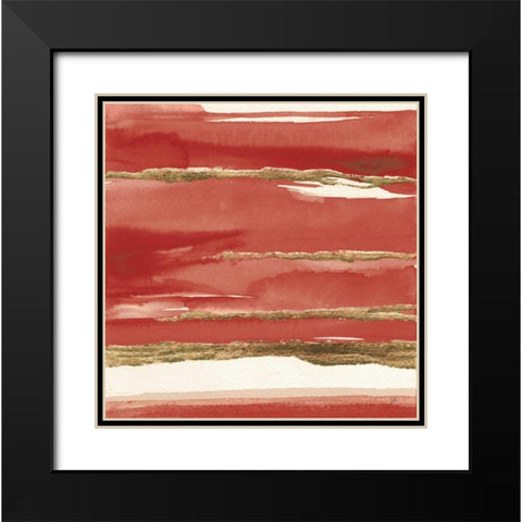 Gilded Red II Black Modern Wood Framed Art Print with Double Matting by Paschke, Chris