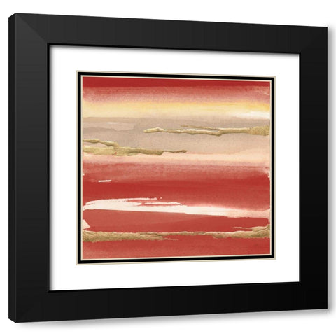 Gilded Red III Black Modern Wood Framed Art Print with Double Matting by Paschke, Chris