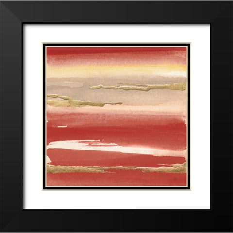 Gilded Red III Black Modern Wood Framed Art Print with Double Matting by Paschke, Chris