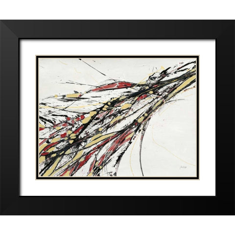 Gravity Red Black Modern Wood Framed Art Print with Double Matting by Griggs, Jan