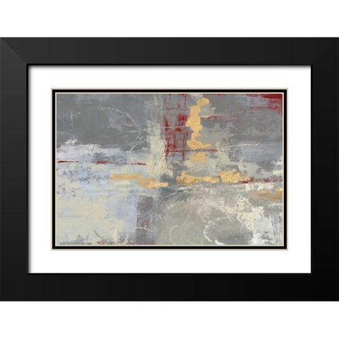 Missing You Red Crop Black Modern Wood Framed Art Print with Double Matting by Vassileva, Silvia