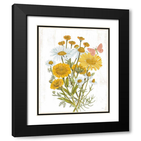 White Barn Flowers X Black Modern Wood Framed Art Print with Double Matting by Schlabach, Sue