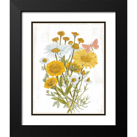 White Barn Flowers X Black Modern Wood Framed Art Print with Double Matting by Schlabach, Sue