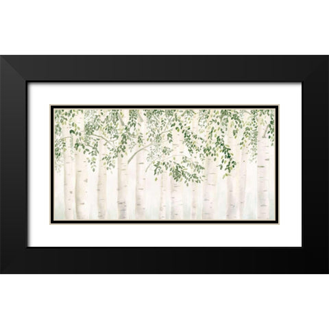 Fresh Forest Green Black Modern Wood Framed Art Print with Double Matting by Wiens, James