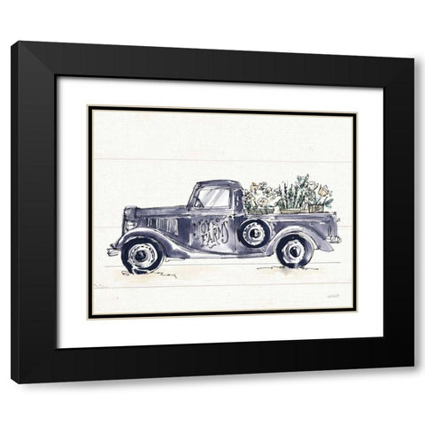 Modern Farmhouse VIII Navy No Words Black Modern Wood Framed Art Print with Double Matting by Tavoletti, Anne