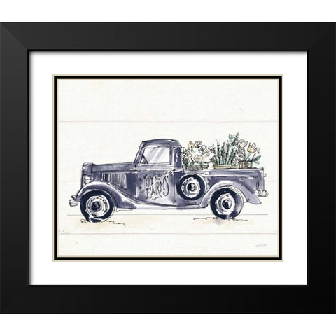 Modern Farmhouse VIII Navy No Words Black Modern Wood Framed Art Print with Double Matting by Tavoletti, Anne