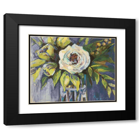 Navy Solo Black Modern Wood Framed Art Print with Double Matting by Vertentes, Jeanette
